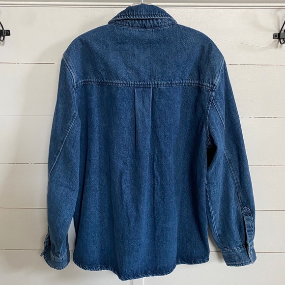 BAGATELLE HOMME Men's Denim Shirt Jacket Blue Button Up Size L NWT - Picture 3 of 11